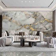 wallpaper marble dinding deko ruang tamu Abstract Nordic, ringan, mewah, kain dinding corak marmar s