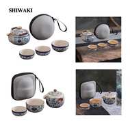 [Shiwaki] Chinese Tea Pot Set with Storage Bag Tea Kettle for Household