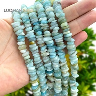 9-10mm Irregular Raw Natural Stone Blue Amazonite Loose Spacer Beads for Jewelry Making Diy Bracelet