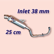 Knalpot racing best3 matic 38mm inlet 38 mm mio smile sporty soul j gt m3 fino xride 110 125 vario 1