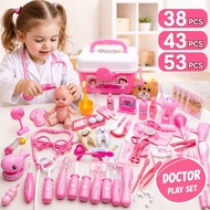 38/43/53 Pcs Doctor Toy Set Medical Tools Set Doctor Costume Dentist Toy Set Role Play Kids Pretend 