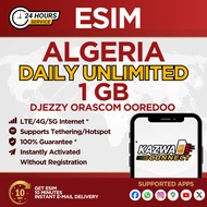 eSIM ALGERIA Daily Unlimited 1GB Data | eSIM Activated Instantly