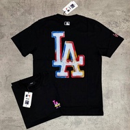 MLB LA Rainbow Print Branded T-Shirt// LA Screen Printed ColorFull/ T-Shirt Unisex MLB T-Shirt