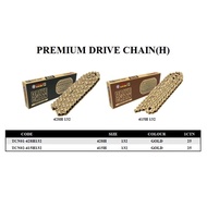 TOBAKI ​​​​​​​Racing Gold O-Ring Chain Motorcycle Chain Rantai Motor 428Hx124L / 428Hx132L / 415Hx12