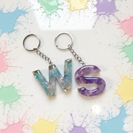 Special Color Resin Art Letter Keychain "Smoke" l Keychain l Accessories l Couple