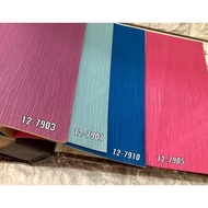 Wallpaper Dinding Murah Polos Tekstur Urat Garis Warna Biru Pink Cerah