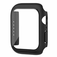 เคส Smart Watch เคสแอปเปิ้ลวอช+ฟิลม์กระจกในตัว Case กันนํ้าสำหรับ Apple Watch Serie7 6 SE 5 4 3 2 1 S8กรณี IWatch 38/40/41/42/44/45/49มม กันชนป้องกันหน้าจอนาฬิกา