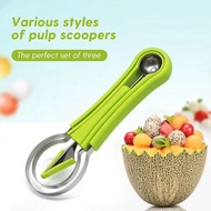 KATELV Multifunctional Fruit Carving Set Cantaloupe Seed Remover Fruit Scoop Kitchen Tool