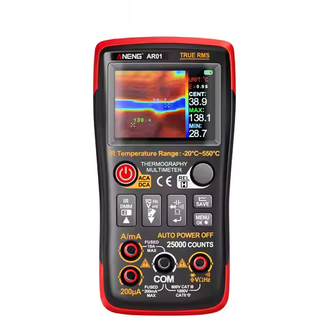 ANENG AR01 Smart Thermal Imager Multimeter 25000 Counts 2-in-1 AC/DC Voltage Current Tester 250M Ohm
