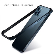 Aluminium Alloy Bumper Phone Case For iPhone 13 Pro Max Mini Metal Frame Back Cover