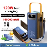 Power Bank 160000mAH 120W Durable Large Capacity Built-in Plug-in Mobile Power Bank (7 Devices Can B