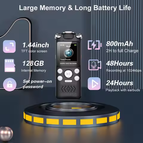 Recording Audio Recorder Upgrade 2026 Professional DAC Noise Cancelling Voice Activated Digital PCM 