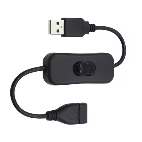 28cm USB Cable with Switch ON/OFF Cable Extension Toggle for USB LED String USB Gadget USB Power Sup