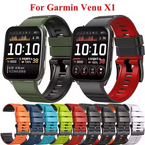 New Watch Bracelet Strap for Garmin Venu X1 Smartwatch Sports Silicone Watchband for Garmin Venu X1 