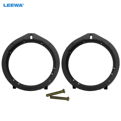LEEWA 2pc 6.5" Black Car Modified Speaker Spacer for Honda Accord Civic Fit Jazz Audio Solid Speaker