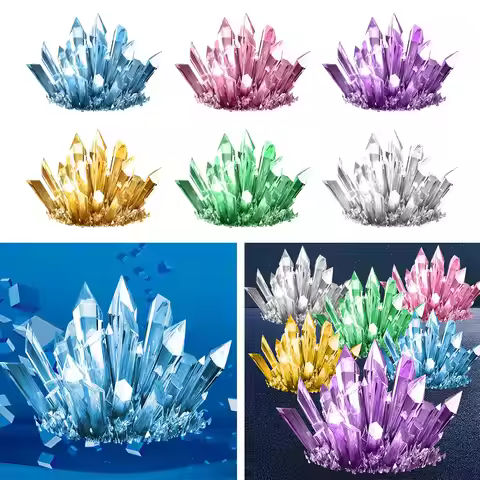 Crystal Growing Science Kit Biology/Chemistry Experiments Tools Decorations New Year Gifts Ornaments