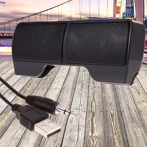 Clip On Laptop Speakers Laptop Soundbar Speakers Stereo Speaker for Desktop PC Notebook Laptop Table