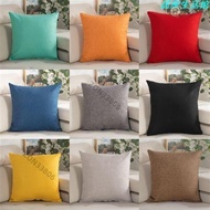 Thick Linen Double-Sided Solid Color Simple Large Pillowcase 45x45 50x50 55x55 Sofa Pillow Chair Bac