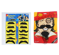 Party Halloween Costume Men Black Fake Moustache Mustaches Party Pirate Misai Palsu万圣节表演化妆搞笑道具仿真假黑胡须八字胡子