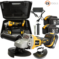 MILY เครื่องเจียร์ไร้สาย168V แบต Li-ion  2ก้อน เครื่องเจียร์แบตเตอรี่ ลูกหมู 4 นิ้ว(เหลือง)