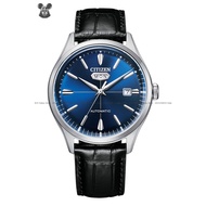 CITIZEN C7 Crystal Seven NH8390-20L Men's Automatic Day Date 40.2mm Leather Strap Blue Black *Origin