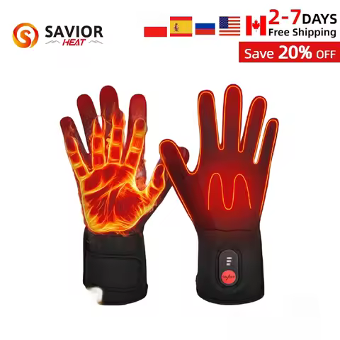 SAVIOR HEAT Rechargeable Heated Gloves Liner Electric Heated Glove Battery Men Women Bicycles Soccer
