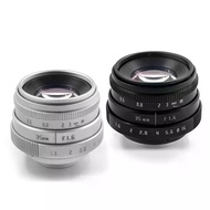 MINI 35mm F1.6 APS-C Manual Focus MF Prime camera Lens + C-ring Mount for Canon EOS Nikon 1 Fuji C-F