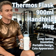 Tumbler Thermos Tahan Sejuk Mug Flask Handheld 900ml for Girl Tumbler Stainless Steel Tumbler Tumble
