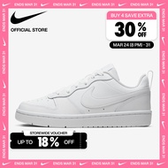 Nike Older Kids Court Borough Low 2 (GS) Shoes - White รองเท้าเด็ก Nike Court Borough Low 2 (GS) - ส