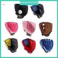 POOP Left Hand Baseball Practice Glove PU Leather Fielding Glove Softball Practice Equipment for Kid