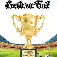 Customizable Gold Trophy - Personalized Award Medal Trophy, Gold Trophy, Sports Trophy, Sports Gift,