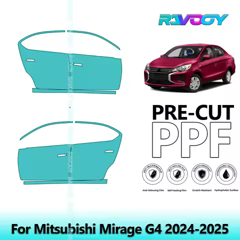 For Mitsubishi Mirage G4 2024-2025 8.5mil Clear Matte Pre-Cut PPF Door & A/B Pillar Kit TPU Paint Pr