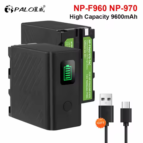NP-F970 NP-F960 NP F970 Battery with USB Port for Sony NP F990 F980 F960 F770 F750,CN-126, CN-160, C