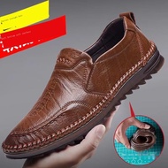 Genuine leather leather shoes men s leather beanie shoes casual shoes soft bottom non-slip men s shoes dad shoes