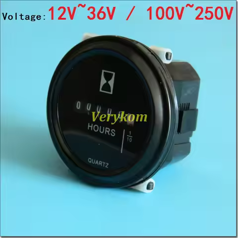 DC 12V 24V AC 110V 220V 100% Good 6 Digits Digital Hour Meter Time Counter Quartz Timer Hourmeter ( 