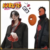 3PCS Naruto cosplay Akatsuki Cosplay Costume Kid Adult Uchiha Sasuke Itachi Costume Halloween Outfit