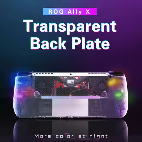 For Rog Ally X DIY Replacement Shell Transparent Back Plate Case Set For Rog Ally X Heat Dissipation