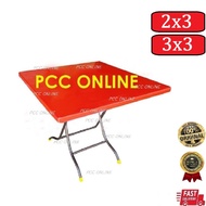 2B 2x3 /3x3 Meja Lipat/ Meja Plastik /Square Plastic Table/ Folding Plastic Table (Red)