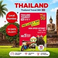Thailand SIM Card Local Telco【15~100MBPS 4G/5G High Speed】【AIS 10 Days Unlimited Data】AIS Simkad