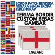 HERO- BET FLAG EMBROIDERY PATCH, COMPLETE EUROPEAN BENUA FLAG, ENGLAND COUNTRY