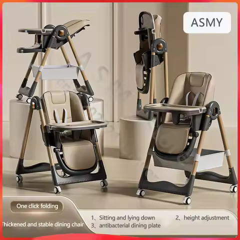 Raised baby dining chair, children's multifunctional foldable dining chair, convenient baby eating d