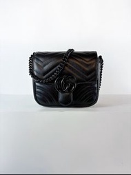 Gucci Marmont So Black 新款方胖