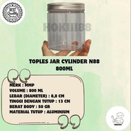 800ml Aluminum Jar / Cylinder Jar Jar / Thick Plastic Jar / Cylinder Jar Jar / Aluminum Lid Tube Jar