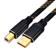 สาย Hifi USB ชนิด A ถึง Type B สายสำหรับข้อมูลตัวแปลงสัญญาณเสียงดิจิตอลเป็นอานาล็อก HP สาย Printer E