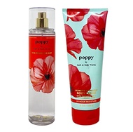 Bath & Body Works Poppy 2 Piece Gift Set - Fragrance Mist and Body Cream - Full Size