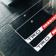 TRD Car Clear License Plate Cover/ Protector Accessories for Toyota