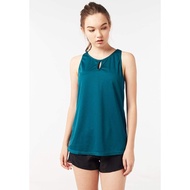 FUNFIT Keyhole Tank Top (Black/ Aeneas/ Dark Green) (Pullover Tank Top) Breathable Tank Top