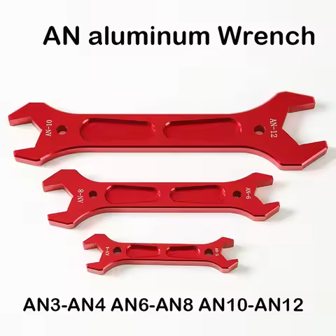 Universal AN Aluminum Wrench Hose Fitting Tool Socket Wrench Spanner Tool Kit Double Ended Fitting A