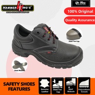 Hammer King's HK2 Safety Shoes Steel Toe Cap Steel Midsole Leather Safety Shoes Anti-Slip