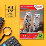 Photo PAPER GLOSSY A4 180GSM 200GSM Aluminum PACK 20SHEET